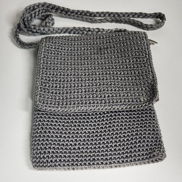 The Sak Crochet Crossbody Purse Gray Size Small - Picture 1 of 7